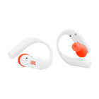 JBL Endurance Peak 4 True Wireless Noise Cancelling Sport Earbuds - White / Orange-IP68 water and dust proof