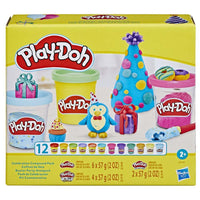 Play-Doh 12-Piece Celebration Modelling Clay Compound Pack-Celebrate with colour: grab a Play-Doh party pack and let the celebration begin - it's a great addition to arts and crafts supplies or even fun birthday party gifts for 3 year olds and up