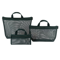 General Supply Goods + Co Travel Mesh Bags - 3 Pack-Includes 3 sizes: Large: 9" W x 10" H; Medium: 8.75" W x 7" H; Small: 8.5" W x 4" H