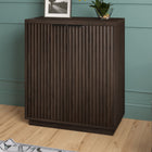 Hudson&Canal Mansfield 28"W Accent Cabinet - Alder Brown-Features easy assembly