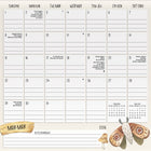DateWorks 2026 16-Month Family Magnetic Wall Calendar - 12" x 12" - Animals - Bilingual-16 tear-off monthly pages with notes section for September 2024 to December 2025