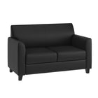 Flash Furniture HERCULES Diplomat Series Black Leather Loveseat-Contemporary Style