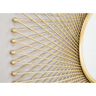 Zuo Glow Round Mirror - Gold-Hangs vertically only
