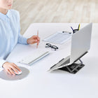ShoppingAll Aluminum Portable Foldable Laptop Support Stand - Dark Grey-Supports most laptops from 9" to 17" (incl. 11–15.6")