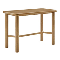 Modway Alvia Rectangular 60" Oak Wood Bar Table - Weathered Oak-Rectangular Bar Height Pub Table