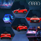 Aosom 12V Audi RS e-tron GT Kids Electric Ride-On Car with Remote Control - Red-Power indicator to keep track of remaining battery power 