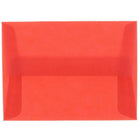 JAM Paper 4Bar A1 Translucent Vellum Invitation Envelopes - 3.625" x 5.125" - Primary Red - 25 Pack (1591618)-Color: Primary Red 