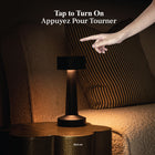 Bell and Howell The Chelsea 8.4" Modern Cordless Rechargeable Led Table Lamp - Black-6000 kelvins