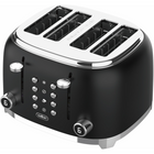 Salton NuRetro Digital 4 Slice Toaster - Midnight Black-Extra-wide self centering slots accommodate thick artisan bread and ensure even toasting on both sides