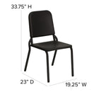 Flash Furniture HERCULES Series High Density Stackable Melody Band/Music Chair - Black-Ergonomically Contoured Design