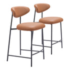 Zuo Rorun Counter Stool - Brown - Set of 2-Ergonomic and supportive footrest