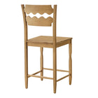 Modway Jax Oak Wood Counter Stool With Wavy Razor Back - Weathered Oak-Fully Assembled