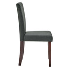 Modway Prosper Upholstered Fabric Dining Side Chair - Grey - 2 Pack-Set of Two