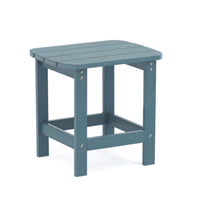 Backyard Lifestyles Side Table - Teal-Durable Weather Resistant Polystyrene: HIPS, High Impact Polystyrene.