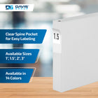 Davis Group Premium Economy Binder - D Ring - 1.5" - White - 6 Pack-D Ring, Non-Locking