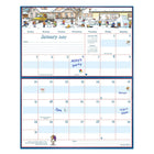 MotherWord 2026-2027 Magnetic Family Fridge Calendar - 9-1/2" H x 15" W - English-Improved paper resists ink bleed