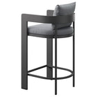 Modway Tahoe Outdoor Patio Aluminum Bar Chair - 44.5" - Grey-Adjustable Foot Pins