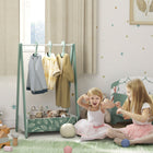 Qaba - Porte-vêtements pour enfants, portant à déguisements avec rangement, cintres - rose-Encourage les enfants à organiser leurs vêtements, favorisant l'autonomie dès le plus jeune âge  
