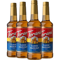 Torani Classic Hazelnut Syrup - 750 mL - 4 Pack-Give this syrup a try and revel in its creamy goodness!
