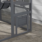 PawHut 74" H Outdoor Catio Cat Enclosure with Weatherproof Canopy and Bridges - Grey-Constructed from fir wood and mesh 