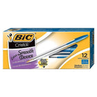 BIC Cristal Ballpoint Stick Pens - 1.0mm - Blue - 12 Pack-The original classic stick pen