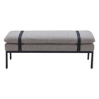 Zuo Padd Bench - Grey-Powder coated steel leg