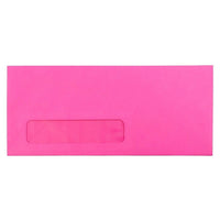 JAM Paper #10 Window Envelopes, 4 1/8 x 9.5, Brite Hue Ultra Fuchsia Pink, 100 Pack (5156479g)-Ultra fuchsia hot pink
