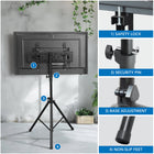 Mount-It! Heavy Duty Tripod TV Stand for 32 - 70" Screens - Black-Solid steel construction