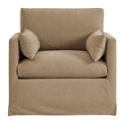 Modway Wellfleet Slipcovered Linen-Blend Armchair - Almond-Simple Assembly Required