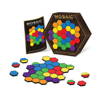 Continuum Games Mosaic Tile Game - Set of 86-Mosaic: Use the beautiful and colorful tiles to place on the board and create a wonderful pattern while playing an intense strategy game