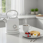 JS Gourmet Retro Collection 1.7 L Electric Stainless Steel Kettle - White-Rapid boil