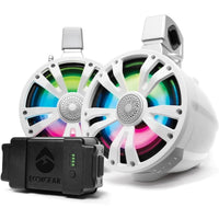 SoundExtreme ExtremeTower Speakers TB8 -1 Battery Powered Bluetooth Amplified + 1 Passive Tower Speaker - White-300 watts peak output: (100 rms) power an 8-inch passive woofer and a 1.5-inch tweeter to be as loud as you like; smooth detailed highs and rich mid-bass lows to cut through all the wind and roar; bluetooth 5.0: for long range reliable wireless connection to your smartphone