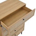 Modway Chaucer 5-Drawer Chest - Oak-Assembly Required