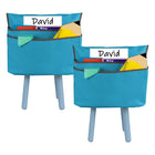 C-Line Medium Chair Cubbie - 15" - Seaside Blue - 2 Pack-This innovative product uses the student's chair to become a supply storage place for folders, binders, storage boxes and more