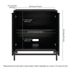 Hudson&Canal Montello 28"W Accent Cabinet - Black Grain-8