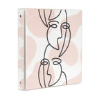 Staples 1" Binder - Line Drawing Face Design-3 round ring closure