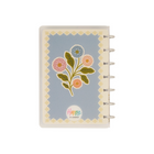 The Happy Planner 2027 Mini Disc Bound Dated Monthly Planner - 7.50" x 6.69" - Orchard Floral - English-Showcases charming and colourful floral designs, durable covers, sturdy dividers, and a practical layout