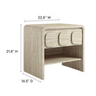 Modway Toscana 1-Drawer Nightstand - Travertine-Paper Laminate
