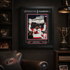 Frameworth Seth Jarvis 16" H x 20" W Replica Signature Frame Carolina Hurricanes 2026 Stanley Cup Champions - Officially Licensed NHL/NHLPA-FINISHED SIZE 16" x 20": Vertical framed display sized for living rooms, offices, fan caves, and sports rooms