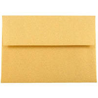 JAM Paper 4Bar A1 Metallic Invitation Envelopes - 3.625" x 5.125" - Stardream Gold - 25 Pack -Colour: Stardream Gold