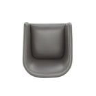 Manhattan Comfort Anna Round 23.23" Modern Faux Leather Upholstered Dining Armchair - Pewter-25.98" L x 22" W x 32.68" H