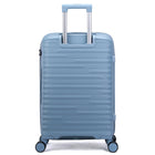 TUCCI Lussore 24" Hardside Check-in Luggage - Blue-Anti-Scratch Resistant Texture – Maintains appearance through travel. A textured finish that resists scuffs and maintains its sleek look trip after trip