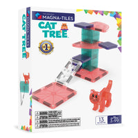 Magna-Tiles Cat Tree 13-Piece Magnetic Construction Set-What’s Included: 13 magnetic pieces, including a unique Cat figure and Quarter Circle Tiles