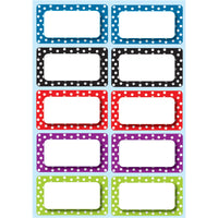 Ashley Die Cut Magnet Nameplates, Color Dots, 40 Pack (ASH10118)-Design: Color dots