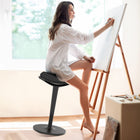 HOMCOM Standing Ergonomic Wobble Chair - Adjustable Leaning Stool with Rocking Motion - Black-Backless structure supports a naturally straight spine alignment