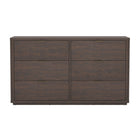 Manhattan Comfort Evelyn 60" Modern 6-Drawer Double Dresser - Brown-Modern Sophistication – A sleek, sculpted silhouette with softly rounded edges and clean symmetry brings a sense of quiet luxury to any space