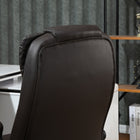 Vinsetto Height Adjustable Executive Office Chair with Swivel Wheels and Arms - Brown-Reclining back angle up to 130 degree