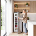 HOMCOM Compact Upright Freezer for Home - 7.0 cu. ft. - Silver-7.0 Cu.Ft. capacity provides ample space for organised storage