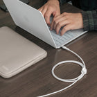 LOGiiX Vibrance Neo Sleeve Bundle with USB-C to USB-C Cable - Silver-Braided USB PD cable with anti-stress connectors, rated for up to 60W output