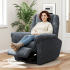 HOMCOM Power Recliner with Upholstered Seat and USB Ports - Dark Grey-Gentle rocking motion adds soothing relaxation  